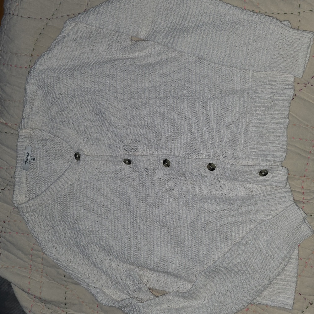 Madewell Kismet Cream Button-Up Cardigan Extra Small